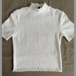 TOPSHOP frilly white top